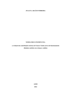 JULIANA ARA&Uacute;JO FERREIRA NOMEANDO O INOMIN&Aacute;VEL: a