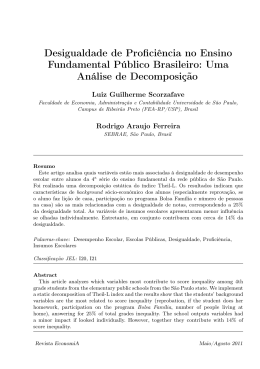 Desigualdade de Profici&ecirc;ncia no Ensino Fundamental