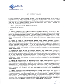 ATO DE coNvoCAÇÃO