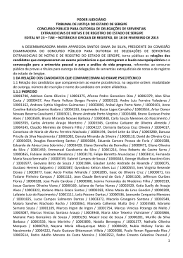 Edital 23/2015 - Tribunal de Justi&ccedil;a de Sergipe