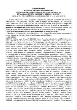 Edital 26/2015 - Tribunal de Justi&ccedil;a de Sergipe