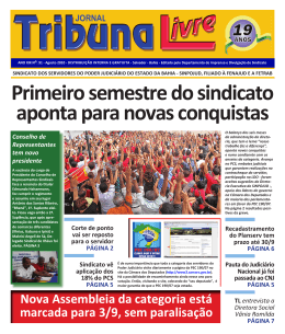 Primeiro semestre do sindicato aponta para novas