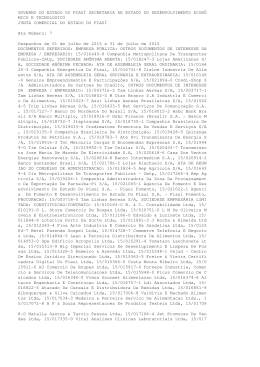 GOVERNO DO ESTADO DO PIAU&Iacute; SECRETARIA DE