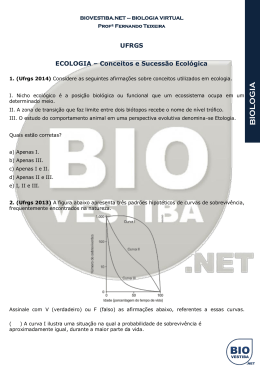 Ecologia - Conceitos e Sucessão Ecológica