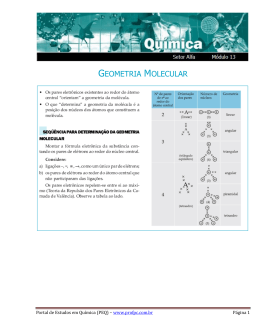 GEOMETRIA MOLECULAR - Portal de Estudos em Química