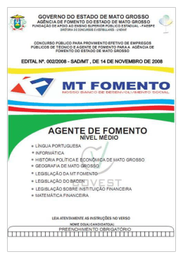 Agente de Fomento - N&iacute;vel M&eacute;dio
