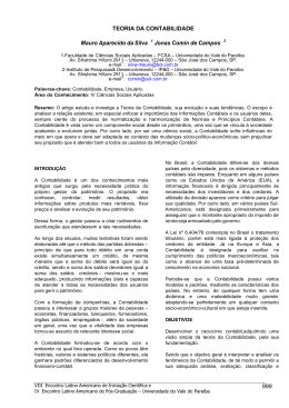 999 TEORIA DA CONTABILIDADE Mauro Aparecido da Silva
