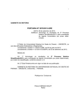 GABINETE DA REITORA