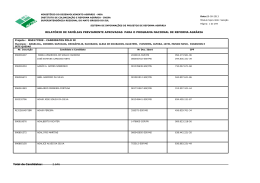 Relatório de famílias previamente aprovadas para o PNRA