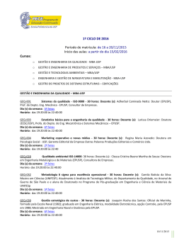 Programa&ccedil;&atilde;o de Disciplinas