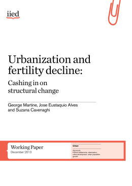 Urbanization and fertility decline: - iied.org