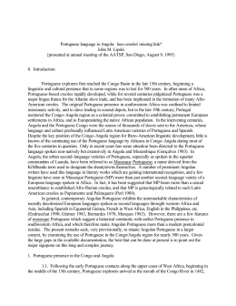 Portuguese language in Angola: luso-creoles