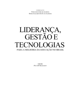 LIDERAN&Ccedil;A, GEST&Atilde;O E TECNOLOGIAS