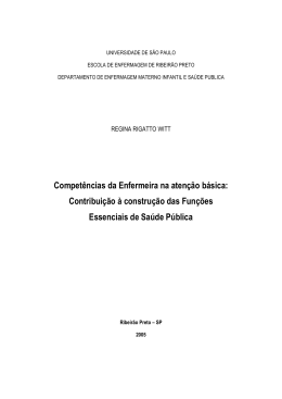 Witt RR. Compet&ecirc;ncias da enfermeira da aten&ccedil;&atilde;o prim&aacute;ria