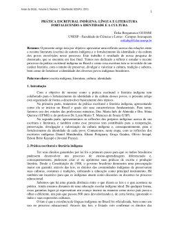 PR&Aacute;TICA ESCRITURAL IND&Iacute;GENA: L&Iacute;NGUA E LITERATURA