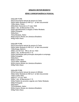 inventário analítico - Fundação Casa de Rui Barbosa