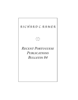 Recent Portuguese Publications Bulletin 84