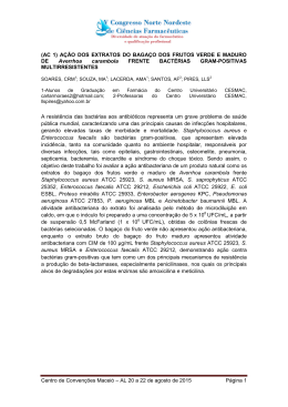 An&aacute;lises Cl&iacute;nicas e Toxicol&oacute;gicas - V Congresso Norte Nordeste de