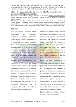 Efeito do armazenamento de ovos de Plutella xylostella sobre os