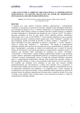 1 A RELA&Ccedil;&Atilde;O ENTRE O AMBIENTE ORGANIZACIONAL E