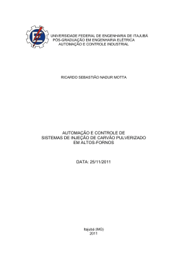AUTOMAÇÃO E CONTROLE DE SISTEMAS DE INJEÇÃO
