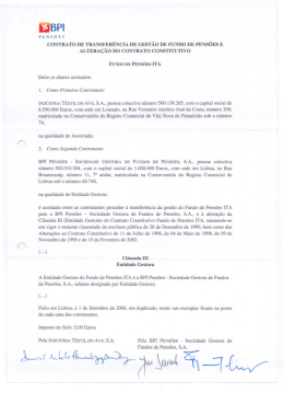 Contrato constitutivo - alteração.