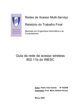 Guia da rede de acesso wireless 802.11b do INESC