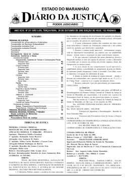 IÁRIO DA JUSTIÇ - Portal do Poder Judiciário do Estado do Maranhão