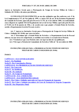 Portaria n&ordm; 257 - Cmt Ex, 30 ABR 2009