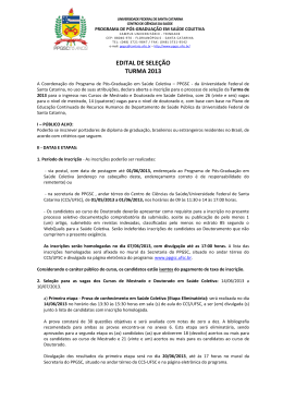 Mestrado e Doutorado em Sa&uacute;de Coletiva