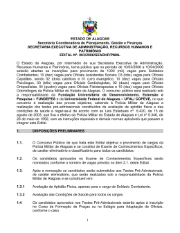 Edital - Copeve - Universidade Federal de Alagoas