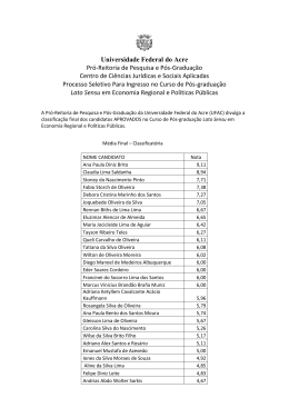 Classificação Com Media Final - Universidade Federal do Acre