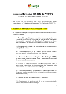 Instru&ccedil;&atilde;o Normativa 001-2013 sobre Cursos de