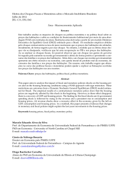Efeitos dos Choques Fiscais e Monet&aacute;rios sobre o - corecon-pe