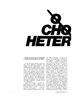 A pol&iacute;tica econ&ocirc;mica da Nova Rep&uacute;blica e os
