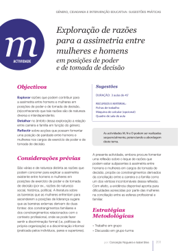 Explora&ccedil;&atilde;o de raz&otilde;es para a assimetria entre mulheres e