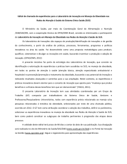 Edital de chamada de experi&ecirc;ncias para o Laborat&oacute;rio de Inova&ccedil;&atilde;o