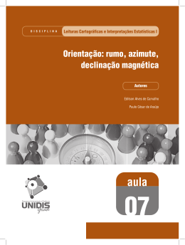 Orientação: rumo, azimute, declinação magnética - UEPB