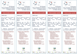 folheto informativo do Dia Europeu para a