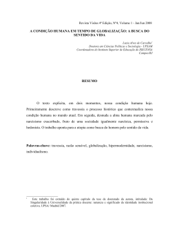A CONDI&Ccedil;&Atilde;O HUMANA EM TEMPO DE GLOBALIZA&Ccedil;&Atilde;O: A