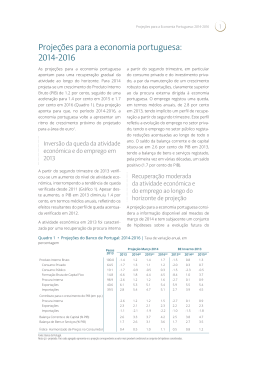 Projeções para a economia portuguesa: 2014-2016