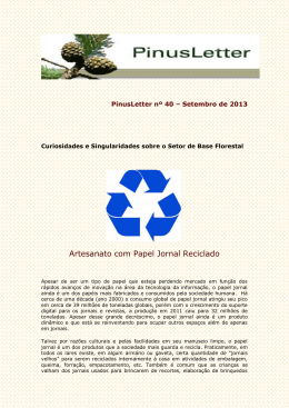 Artesanato com Papel Jornal Reciclado