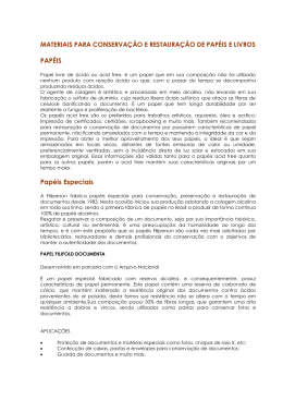 MATERIAIS PARA CONSERVA&Ccedil;&Atilde;O DE COURO