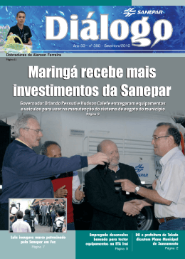 Maringá recebe mais investimentos da Sanepar Maringá recebe