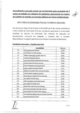 Procedimento concursal comum de recrutamento Qara ocupa&ccedil;&atilde;o de