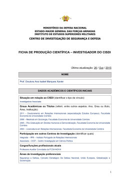 Produ&ccedil;&atilde;o Cientifica - Instituto de Estudos Superiores Militares