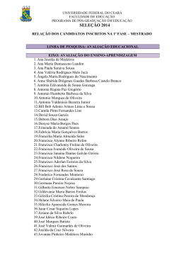 Inscri&ccedil;&otilde;es DEFERIDAS Mestrado