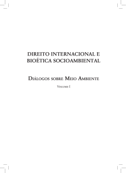 direito internacional e bio&eacute;tica socioambiental