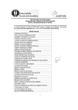 Edital Prograd/Parfor 04/2015