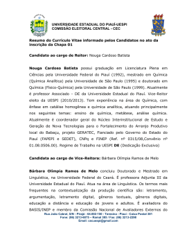Resumo do Curr&iacute;culo